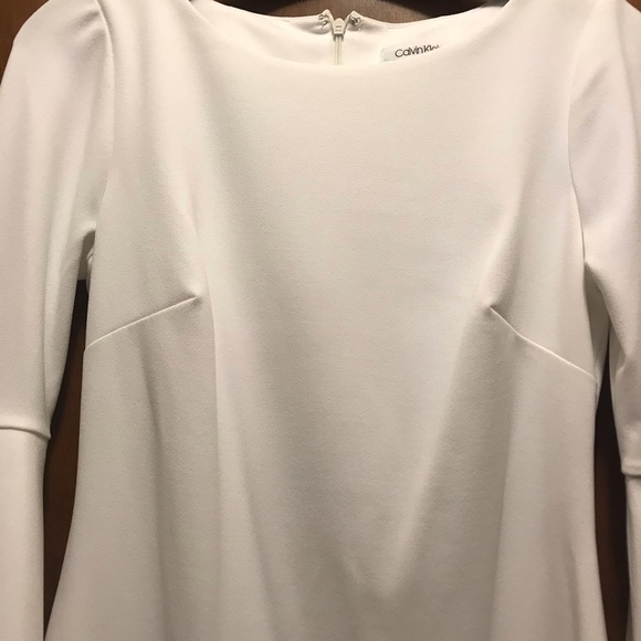 White Calvin Klein knee-length dress. - Picture 4 of 7